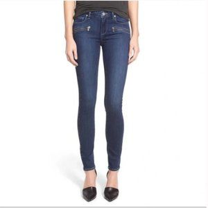 PAIGE Indio Zip Skinny Jeans Front Zip Pockets Size 26
